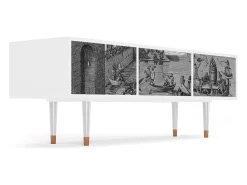 Mueble de TV - 170х59х48 cm - T4 - Saint Martin, Branco^ Móvel De Tv