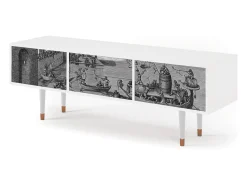Mueble de TV - 170х59х48 cm - T4 - Saint Martin, Branco^ Móvel De Tv