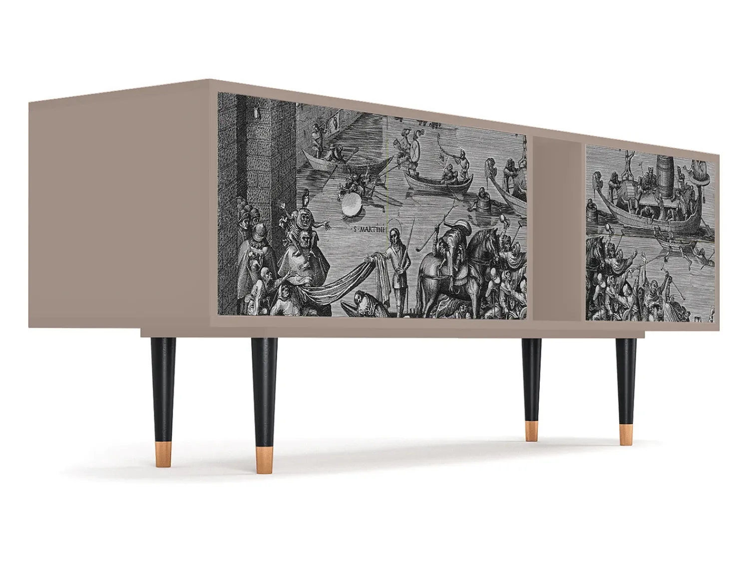 Móvel De Tv* Mueble de TV - 170х69х48 cm - T1 - Saint Martin, Latte Bege