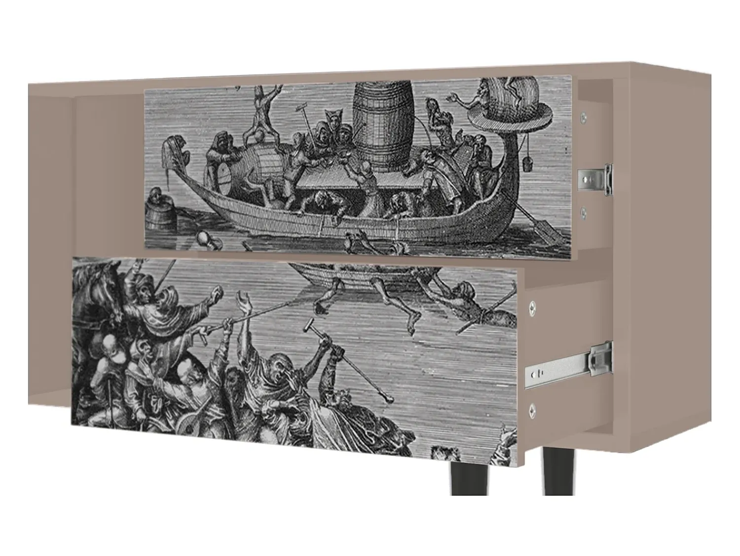Móvel De Tv* Mueble de TV - 170х69х48 cm - T1 - Saint Martin, Latte Bege