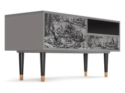 Best Mueble de TV - 115х59х48 cm - T3 - Saint Martin, Cinza Cinzento