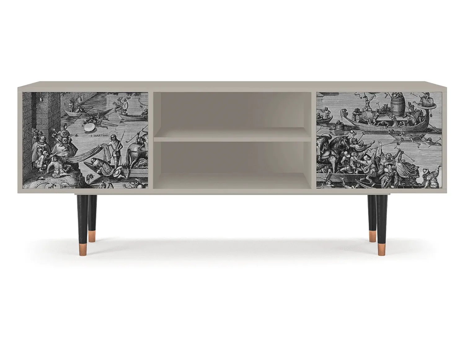Clearance Mueble de TV - 170х69х48 cm - T2 - Saint Martin, Areia Bege