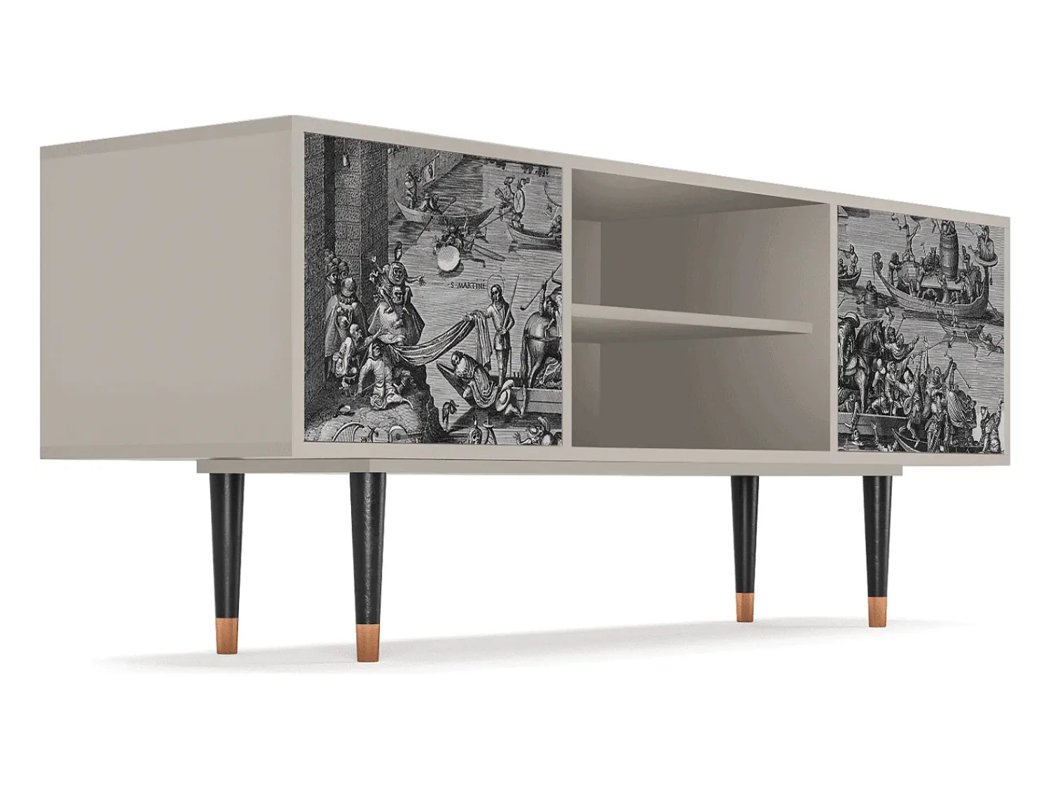 Clearance Mueble de TV - 170х69х48 cm - T2 - Saint Martin, Areia Bege