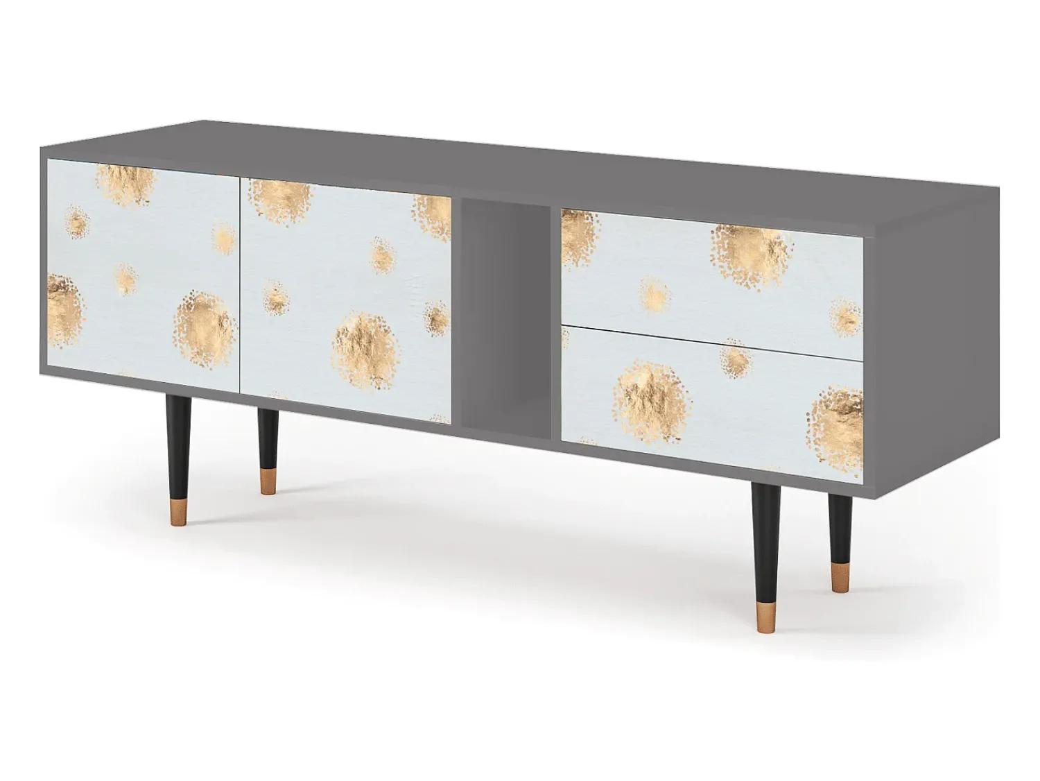 Móvel De Tv* Mueble de TV - 170х69х48 cm - T1 - Sky Latte, Cinza Cinzento