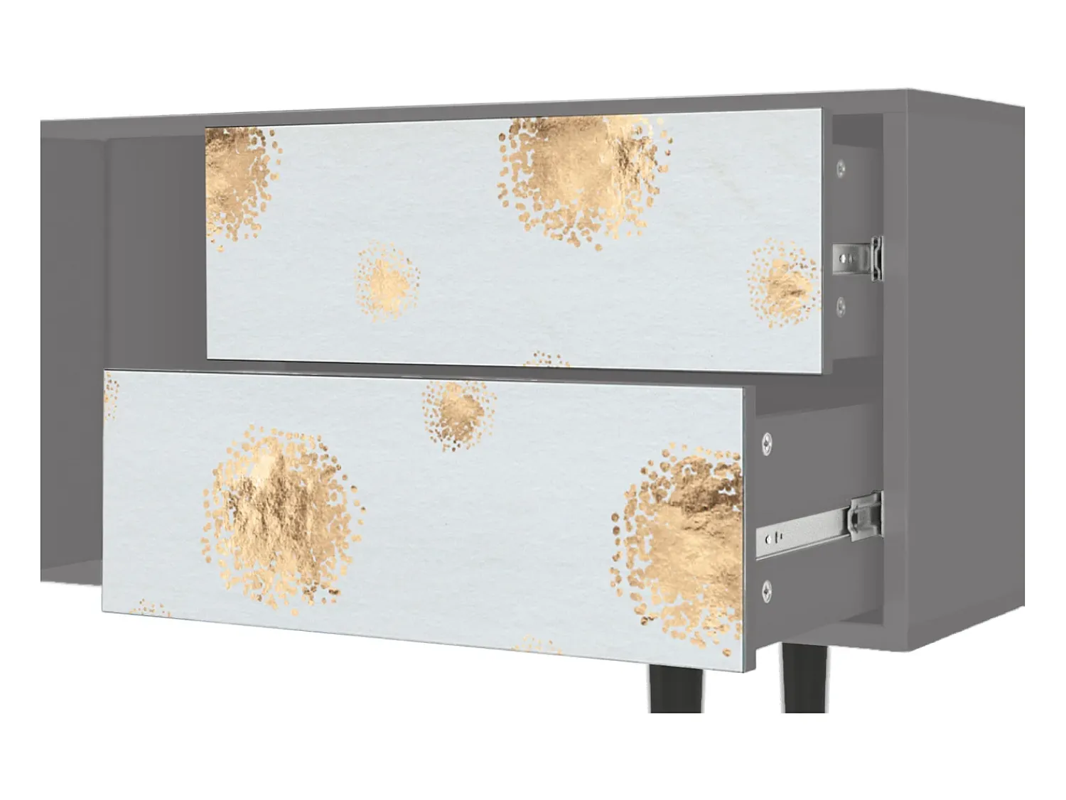 Móvel De Tv* Mueble de TV - 170х69х48 cm - T1 - Sky Latte, Cinza Cinzento