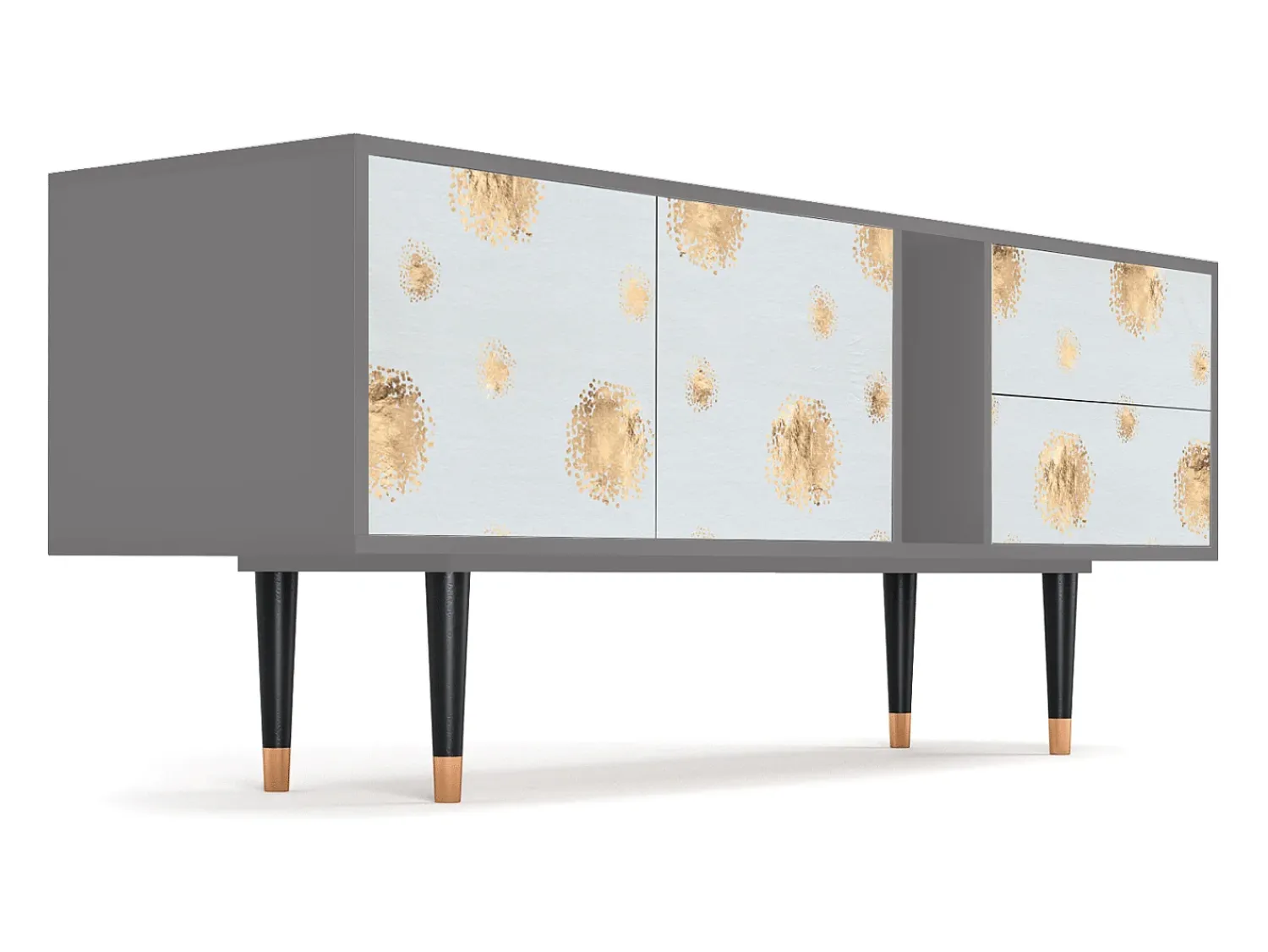 Móvel De Tv* Mueble de TV - 170х69х48 cm - T1 - Sky Latte, Cinza Cinzento