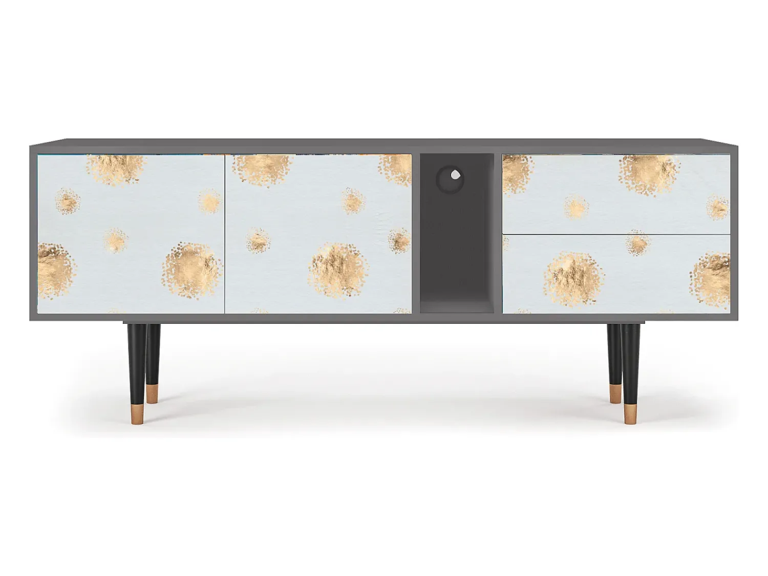 Móvel De Tv* Mueble de TV - 170х69х48 cm - T1 - Sky Latte, Cinza Cinzento