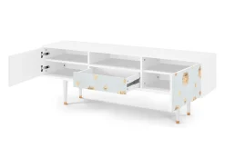 Móvel De Tv* Mueble de TV - 170х59х41 cm - T6 - Sky Latte, Branco Bege