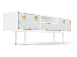 Móvel De Tv* Mueble de TV - 170х59х41 cm - T6 - Sky Latte, Branco Bege