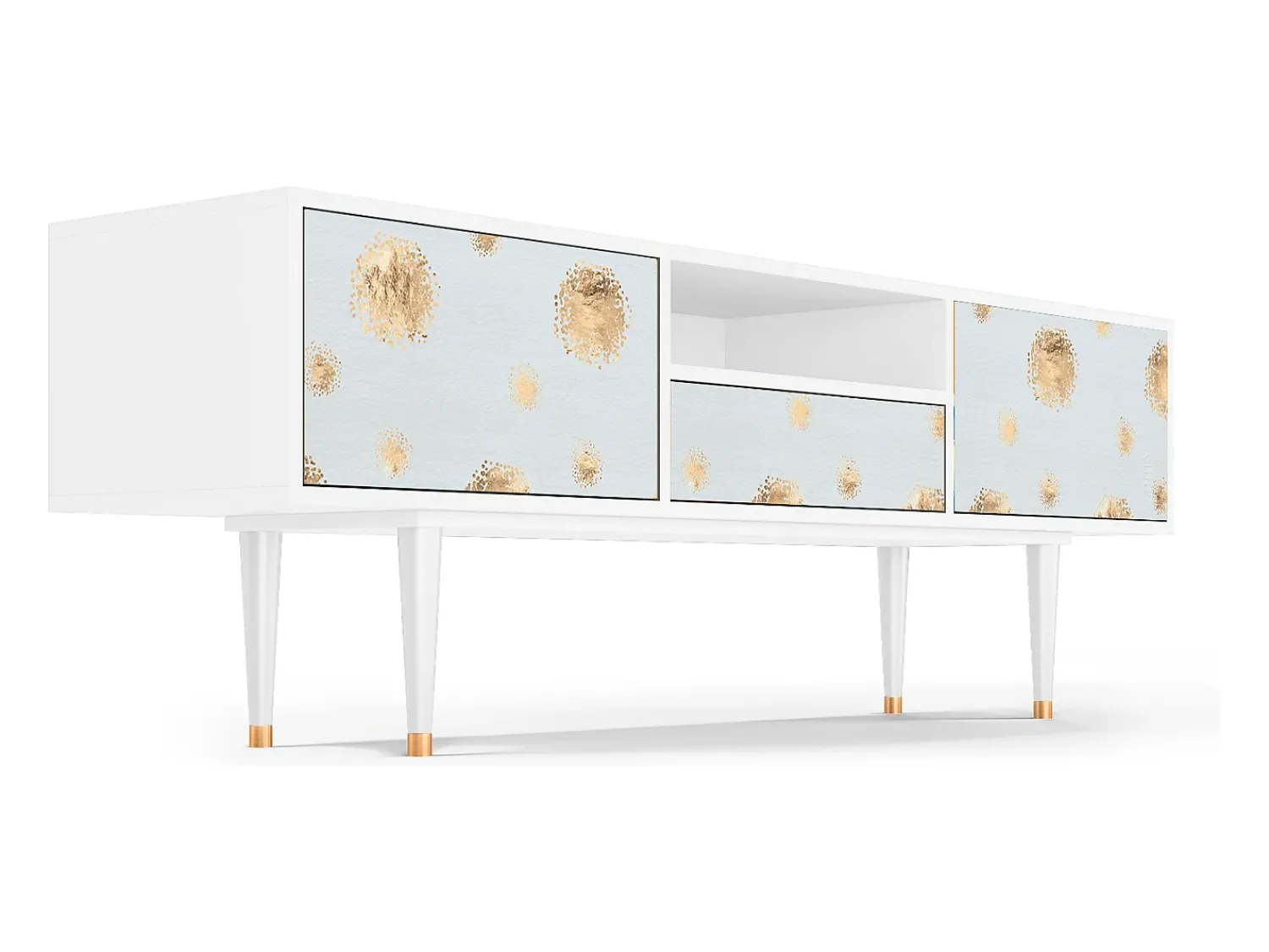 Móvel De Tv* Mueble de TV - 170х59х41 cm - T6 - Sky Latte, Branco Bege