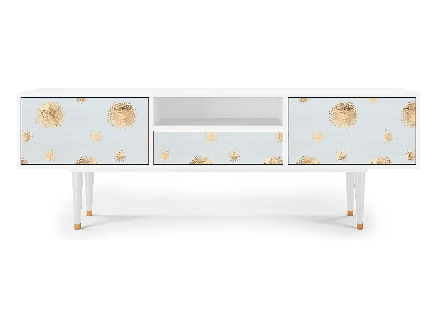 Móvel De Tv* Mueble de TV - 170х59х41 cm - T6 - Sky Latte, Branco Bege