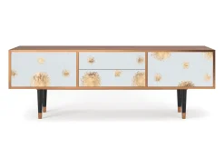 Móvel De Tv* Mueble de TV - 170х59х48 cm - T4 - Sky Latte, Nogueira Castanho