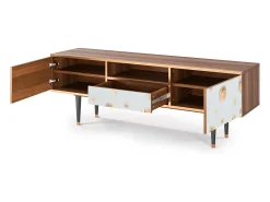 Sale Mueble de TV - 170х59х41 cm - T6 - Sky Latte, Nogueira Castanho
