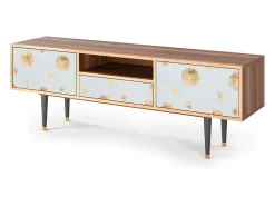 Sale Mueble de TV - 170х59х41 cm - T6 - Sky Latte, Nogueira Castanho