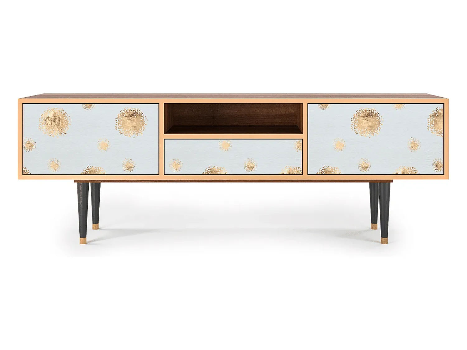 Sale Mueble de TV - 170х59х41 cm - T6 - Sky Latte, Nogueira Castanho