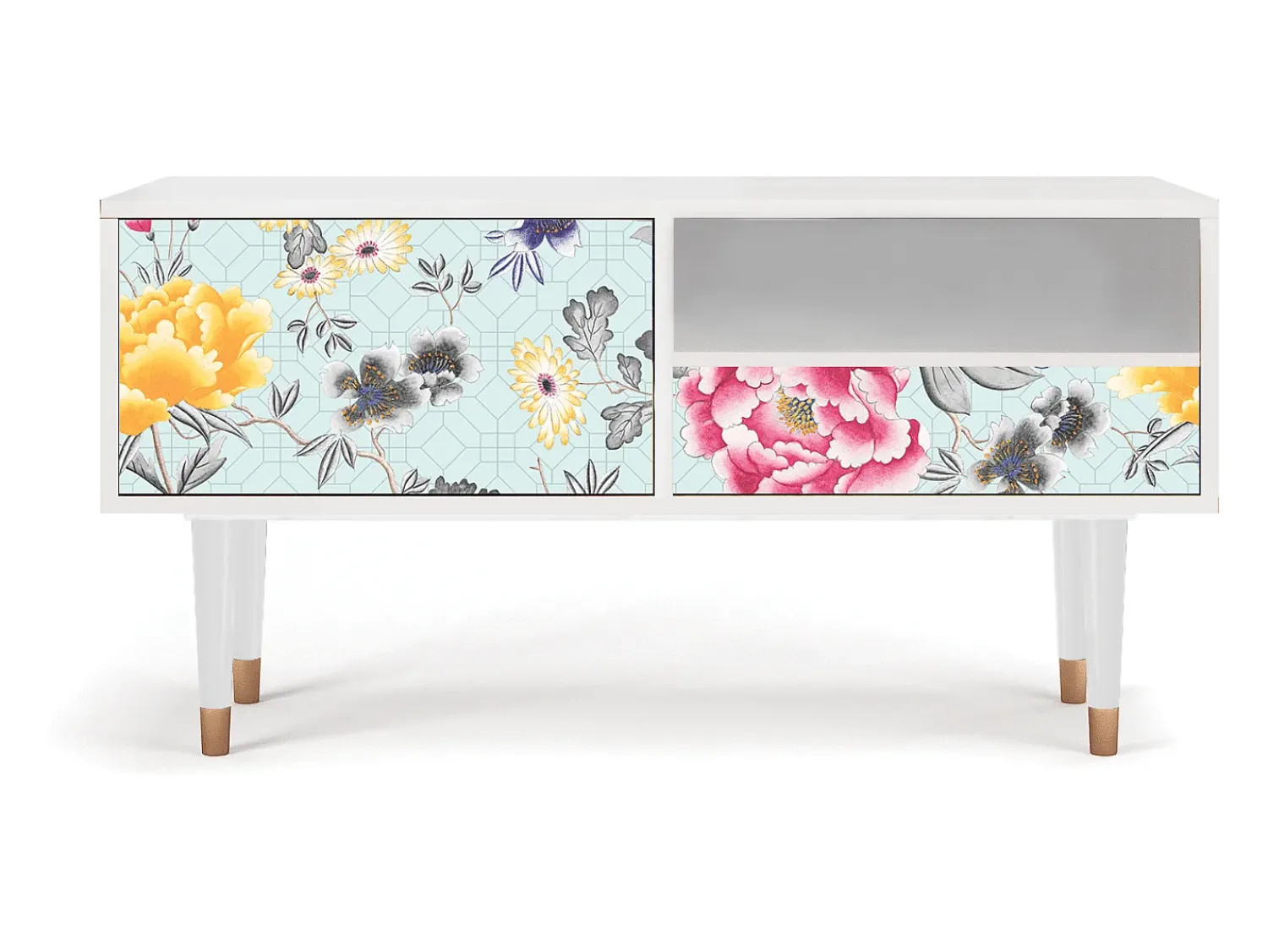 Sale Mueble de TV - 115х59х48 cm - T3 - Sky Garden, Branco Bege