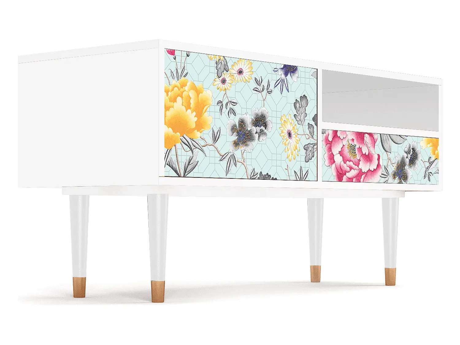 Sale Mueble de TV - 115х59х48 cm - T3 - Sky Garden, Branco Bege