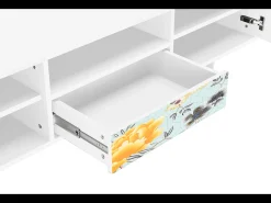 Móvel De Tv| Mueble de TV - 170х59х41 cm - T6 - Sky Garden, Branco Bege