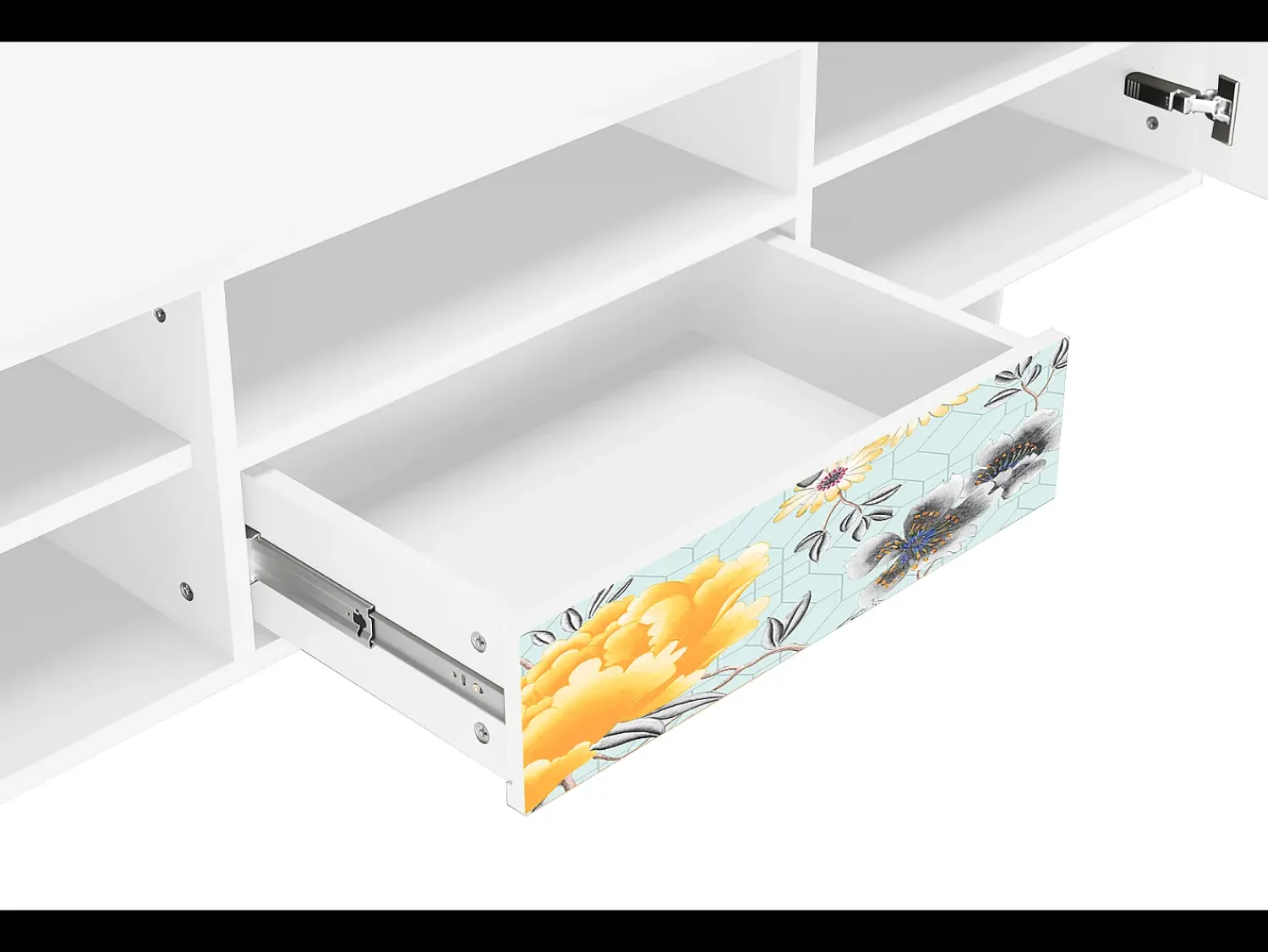 Móvel De Tv| Mueble de TV - 170х59х41 cm - T6 - Sky Garden, Branco Bege