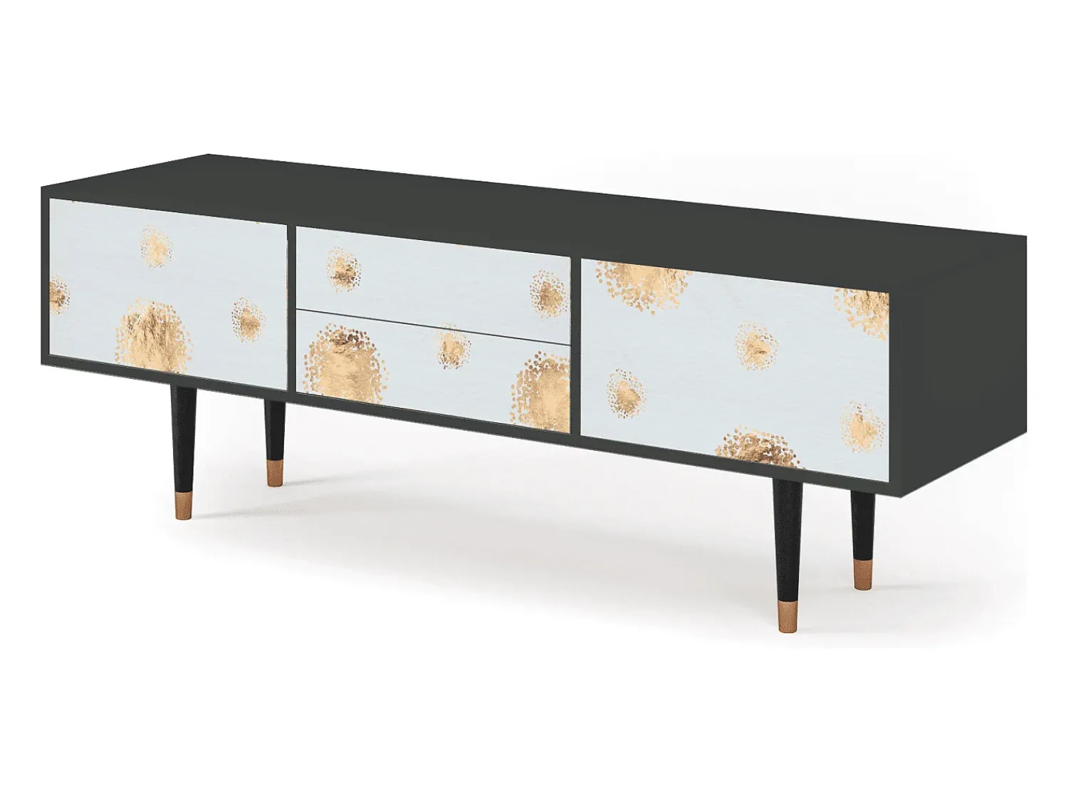 Clearance Mueble de TV - 170х59х48 cm - T4 - Sky Latte, Antracite Cinza antracite