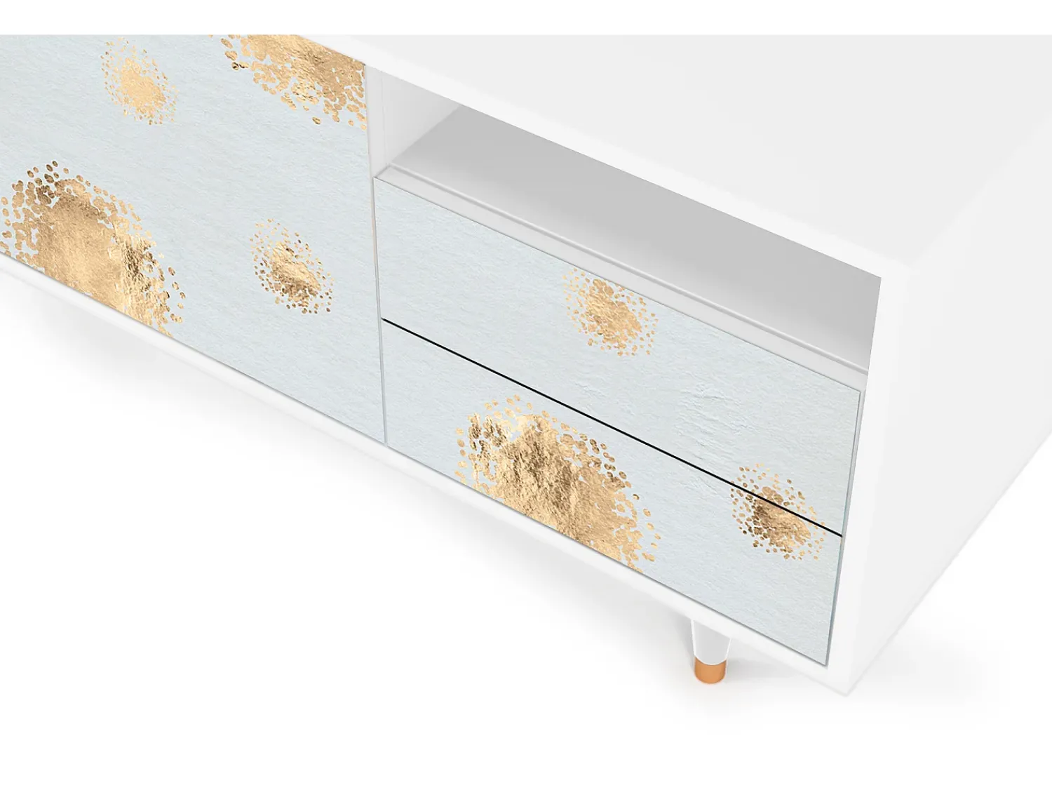 Móvel De Tv* Mueble de TV - 125х56х41 cm - T7 - Sky Latte, Branco Bege