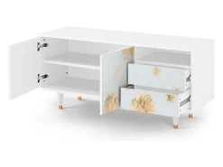 Móvel De Tv* Mueble de TV - 125х56х41 cm - T7 - Sky Latte, Branco Bege