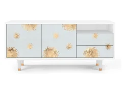 Móvel De Tv* Mueble de TV - 125х56х41 cm - T7 - Sky Latte, Branco Bege