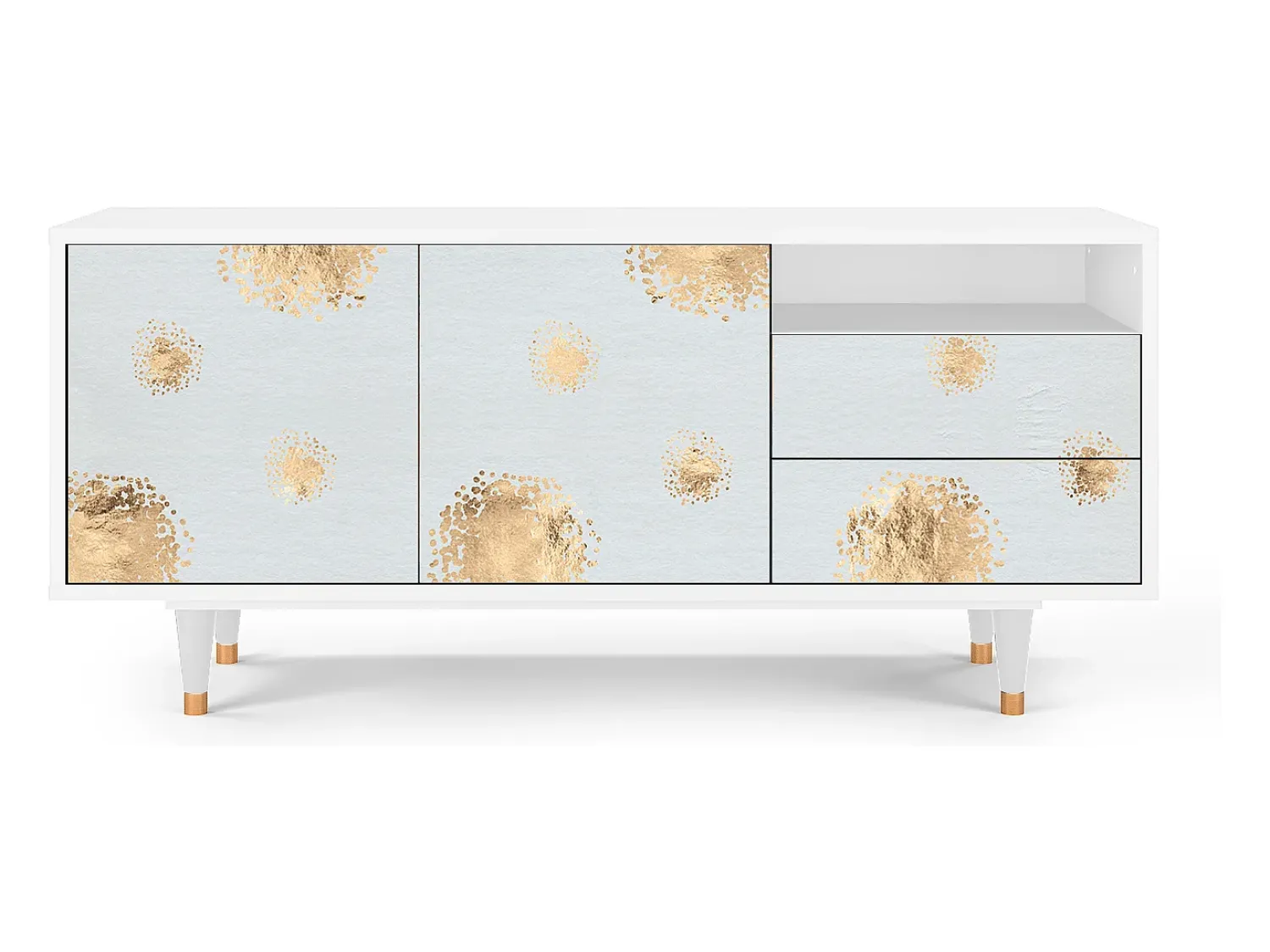 Móvel De Tv* Mueble de TV - 125х56х41 cm - T7 - Sky Latte, Branco Bege