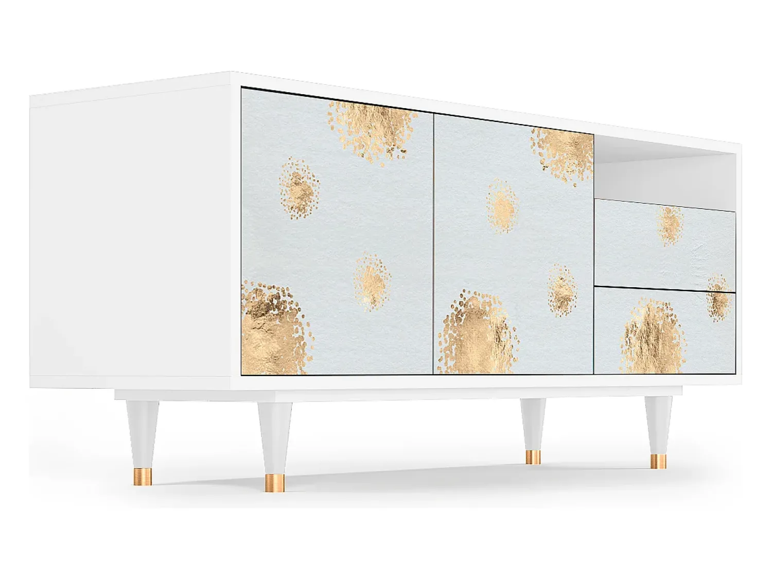 Móvel De Tv* Mueble de TV - 125х56х41 cm - T7 - Sky Latte, Branco Bege
