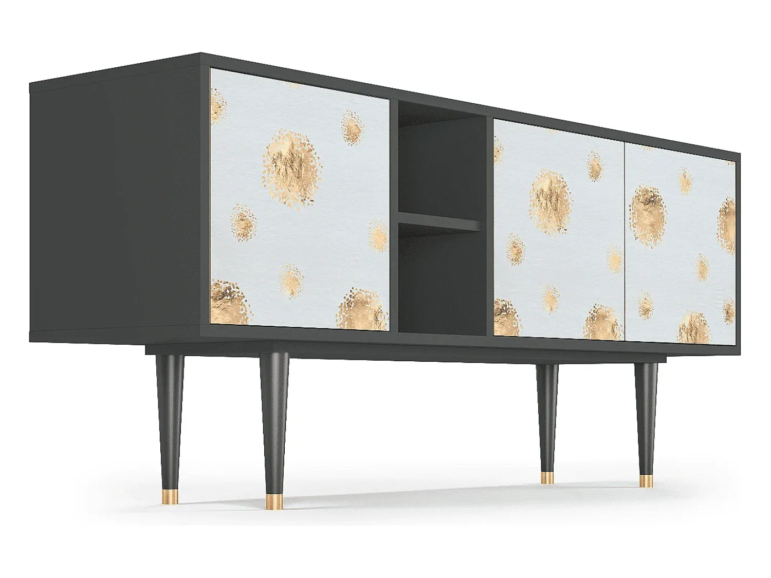 Mueble de TV - 150х69х41 cm - T5 - Sky Latte, Antracite^ Móvel De Tv
