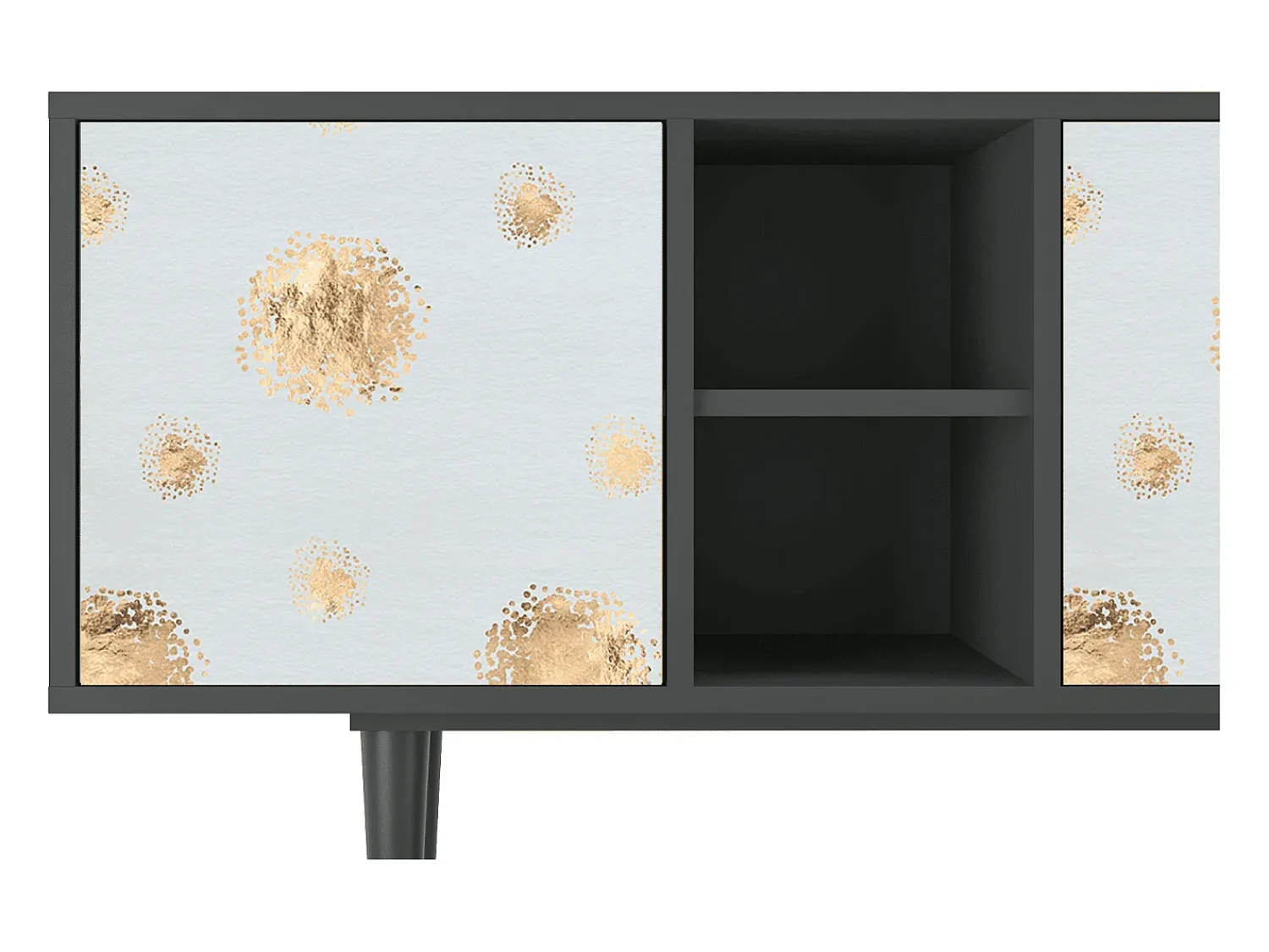 Mueble de TV - 150х69х41 cm - T5 - Sky Latte, Antracite^ Móvel De Tv