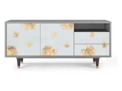 Móvel De Tv| Mueble de TV - 125х56х41 cm - T7 - Sky Latte, Cinza Cinzento