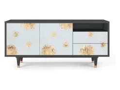 Móvel De Tv| Mueble de TV - 125х56х41 cm - T7 - Sky Latte, Antracite Cinza antracite
