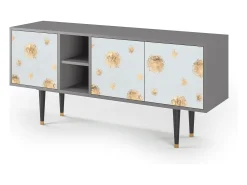Móvel De Tv* Mueble de TV - 150х69х41 cm - T5 - Sky Latte, Cinza Cinzento
