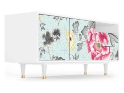 Mueble de TV - 125х56х41 cm - T7 - Sky Garden, Branco^ Móvel De Tv