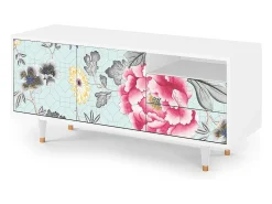 Mueble de TV - 125х56х41 cm - T7 - Sky Garden, Branco^ Móvel De Tv