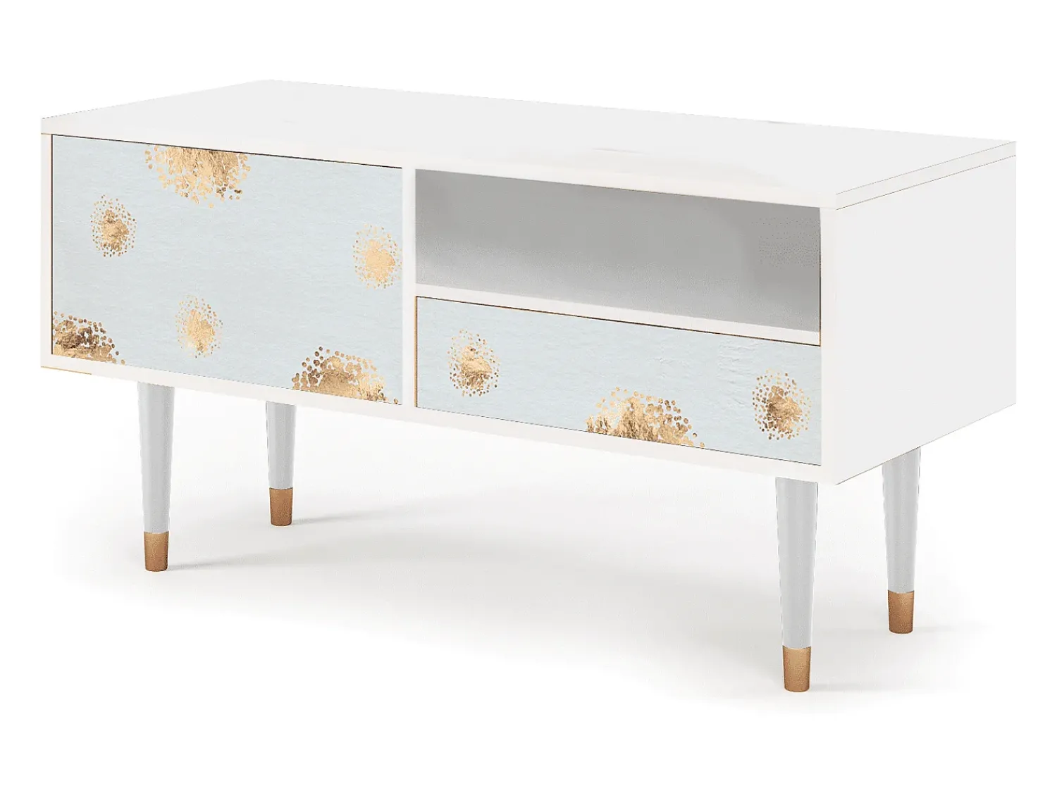 Online Mueble de TV - 115х59х48 cm - T3 - Sky Latte, Branco Bege