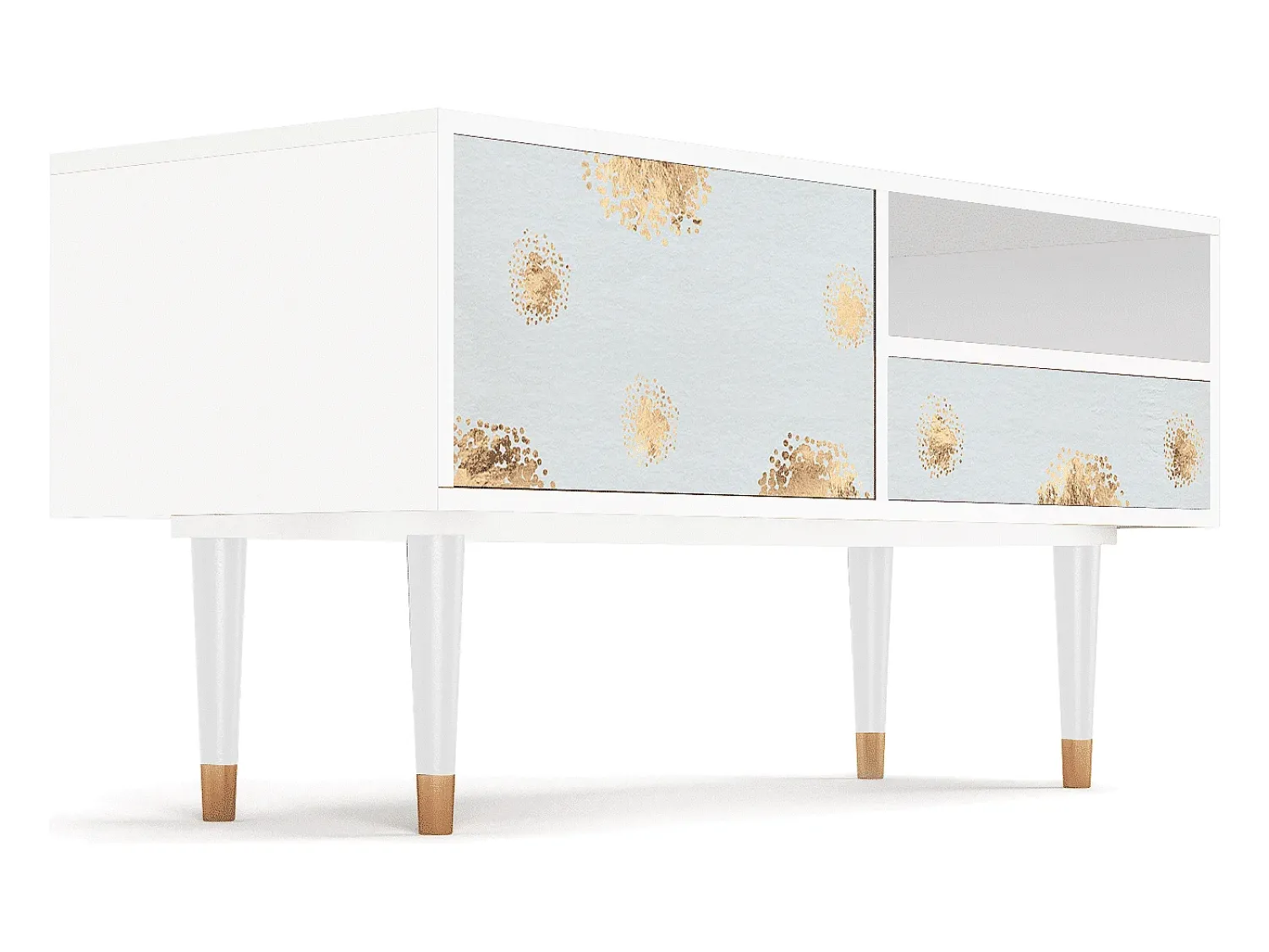 Online Mueble de TV - 115х59х48 cm - T3 - Sky Latte, Branco Bege
