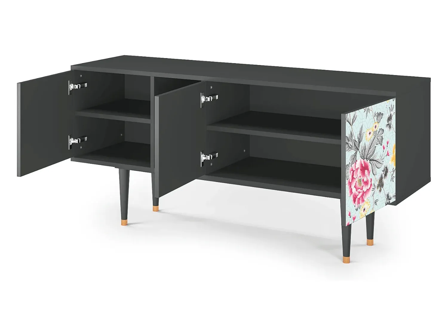Mueble de TV - 150х69х41 cm - T5 - Sky Garden, Antracite^ Móvel De Tv