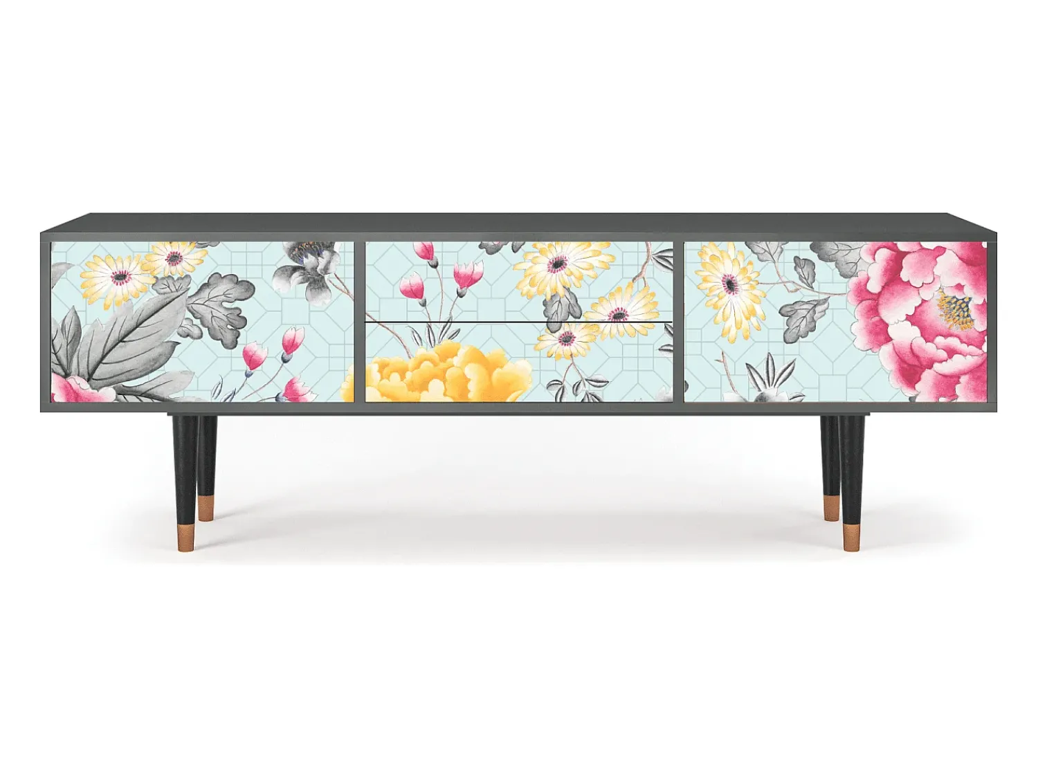 Best Mueble de TV - 170х59х48 cm - T4 - Sky Garden, Antracite Cinza antracite