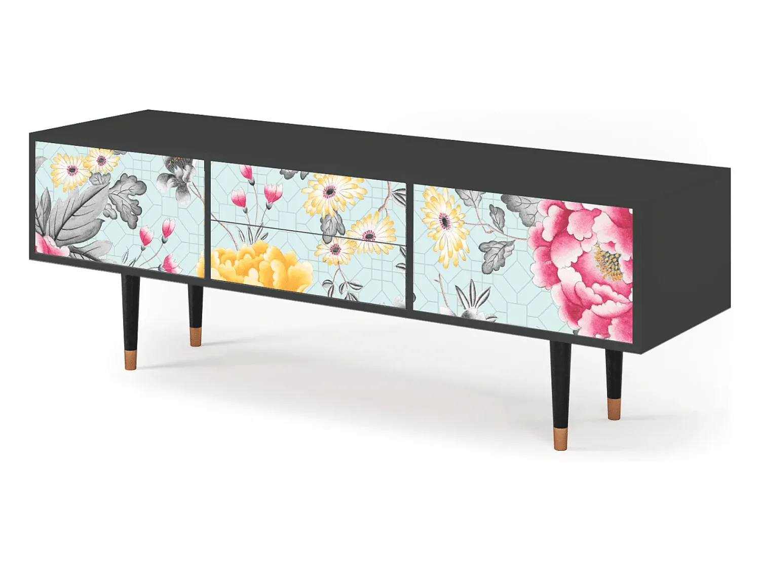 Best Mueble de TV - 170х59х48 cm - T4 - Sky Garden, Antracite Cinza antracite