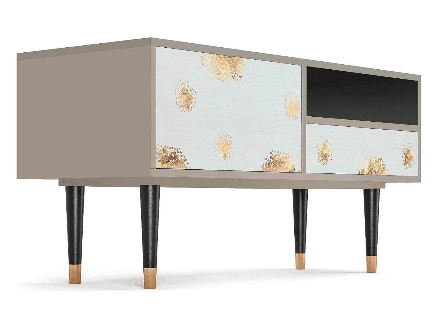 Móvel De Tv| Mueble de TV - 115х59х48 cm - T3 - Sky Latte, Areia Bege