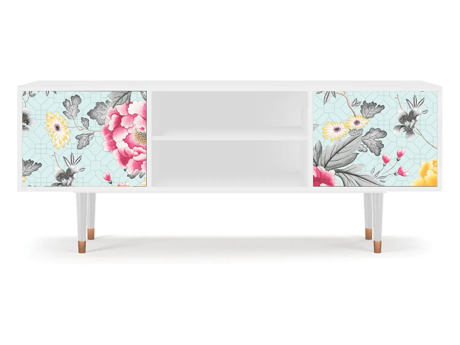 Móvel De Tv* Mueble de TV - 170х69х48 cm - T2 - Sky Garden, Branco Bege