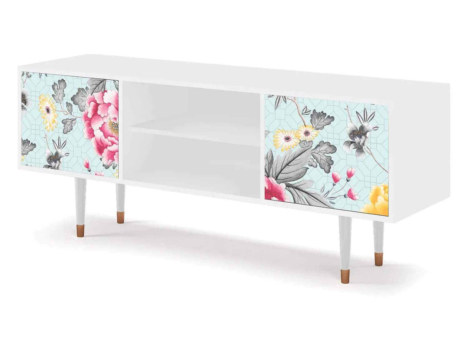 Móvel De Tv* Mueble de TV - 170х69х48 cm - T2 - Sky Garden, Branco Bege