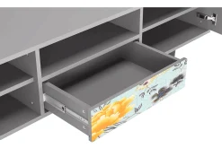 Móvel De Tv| Mueble de TV - 170х59х41 cm - T6 - Sky Garden, Cinza Cinzento