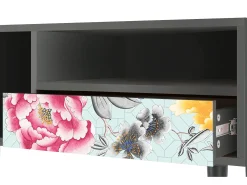 Móvel De Tv* Mueble de TV - 115х59х48 cm - T3 - Sky Garden, Antracite Cinza antracite