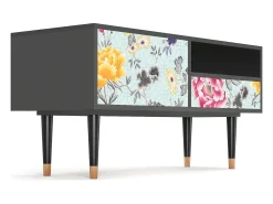 Móvel De Tv* Mueble de TV - 115х59х48 cm - T3 - Sky Garden, Antracite Cinza antracite