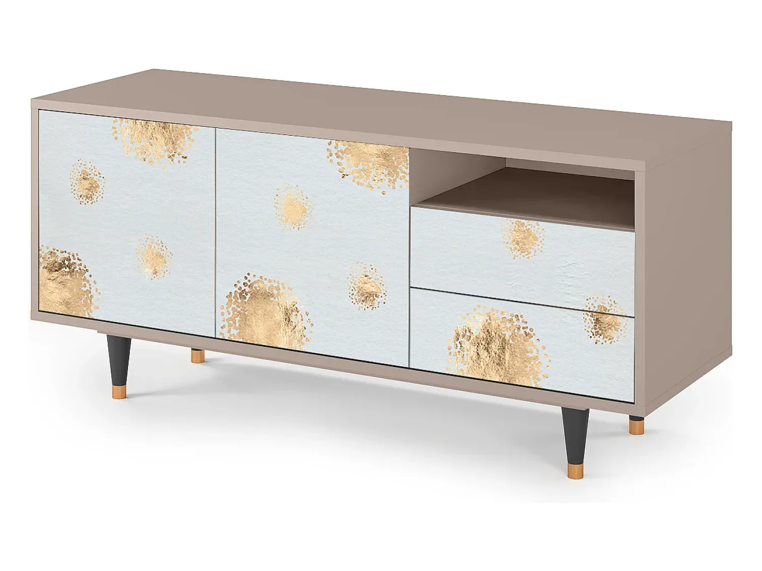 Móvel De Tv* Mueble de TV - 125х56х41 cm - T7 - Sky Latte, Latte Bege
