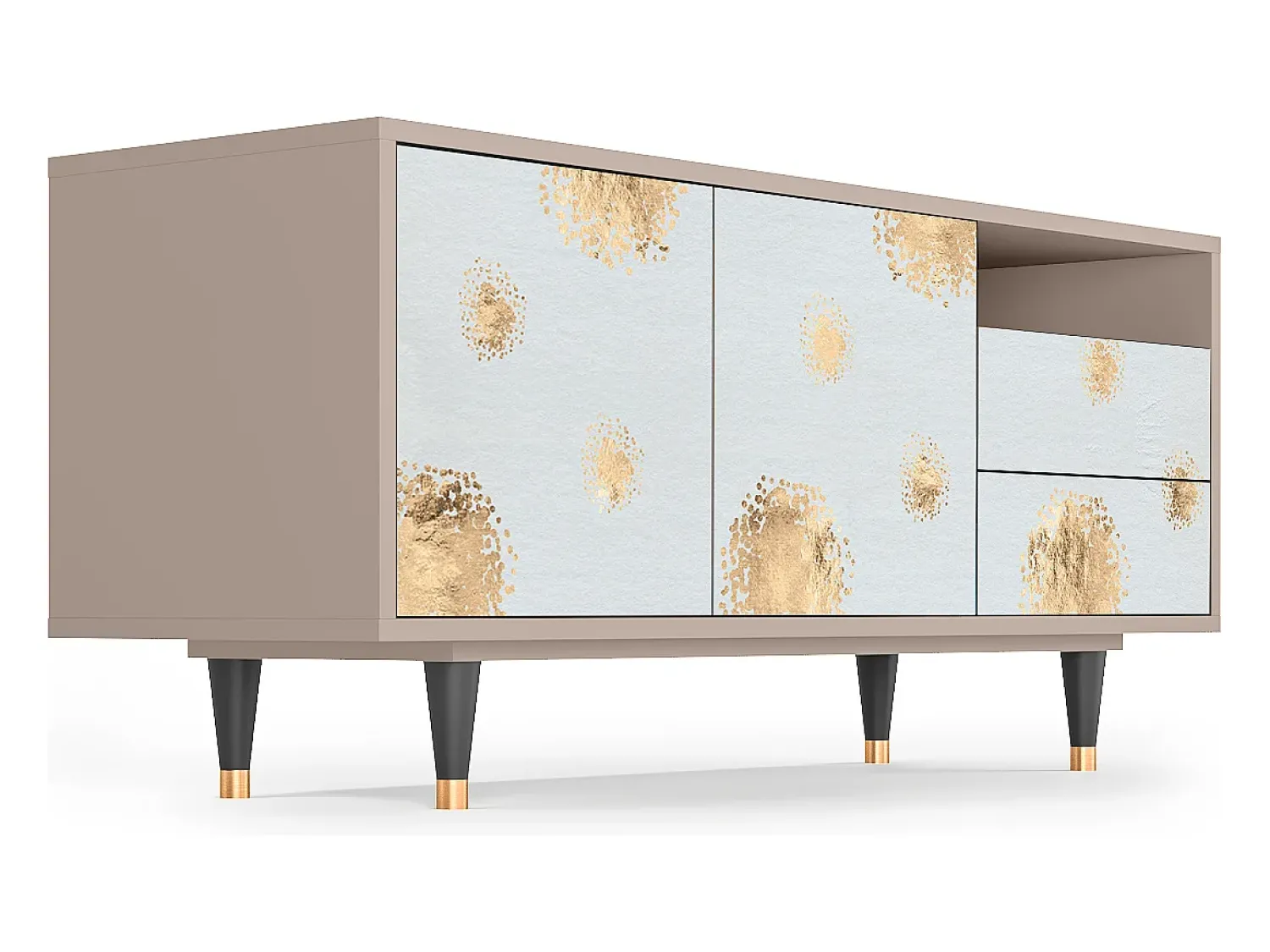 Móvel De Tv* Mueble de TV - 125х56х41 cm - T7 - Sky Latte, Latte Bege
