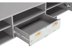 Móvel De Tv* Mueble de TV - 170х59х41 cm - T6 - Sky Latte, Cinza Cinzento